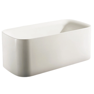 White Luxury Square Vertical Acrylic Bathtub