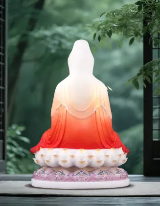 White Marble seated statue of Guanyin Bodhisattva