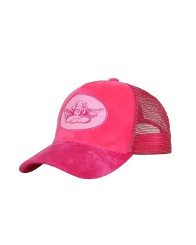 High-Quality Pink Custom Velvet Trucker Hat