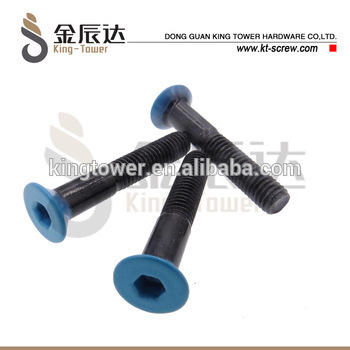 DIN7991Hexagon Socket Countersunk Head Blue Color Screw