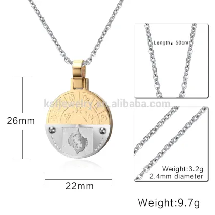 Hot Selling Chinese Zodiac Pendant Necklace Stainless Steel Pendant Wholesale Pendant