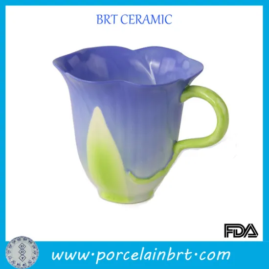 Well-bred Orchid Shape Ceramic Water Cup