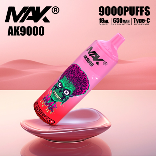 Mak AK 9000 퍼프 일회용 vape 포드