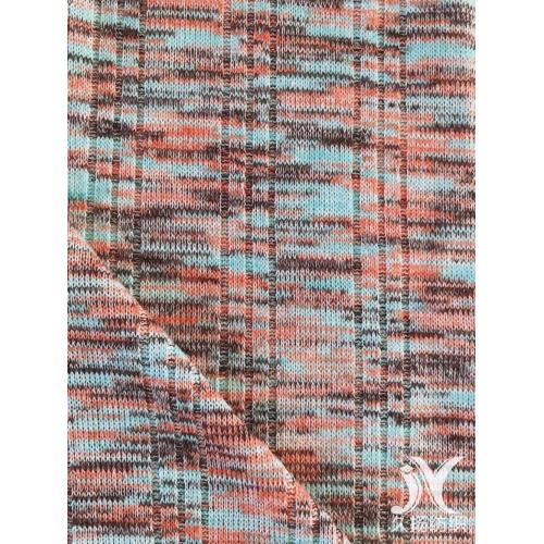 Multicolor Rib Slub Fabric Knit