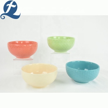 kichen tableware salad colourful ceramic salad bowl set