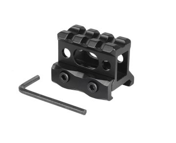 Cavallo tattico a 3 slot tattico con staffa da 20-20 mm-binario in lega di alluminio per vista, torce e laser