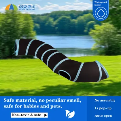 Black S-Shaped Cat Tunnel