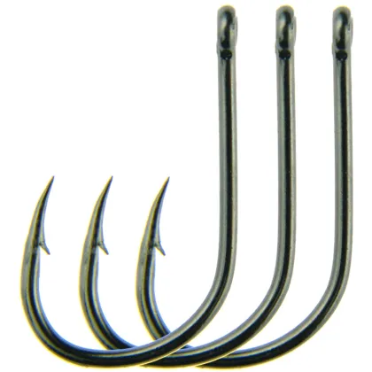 High Carbon Steel Fishing Hooks Black 1000pcs/Bag with Ring - Quality Fishhooks