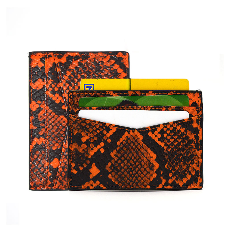 Hot Sale Fashion Snake Python Leather Card Solter