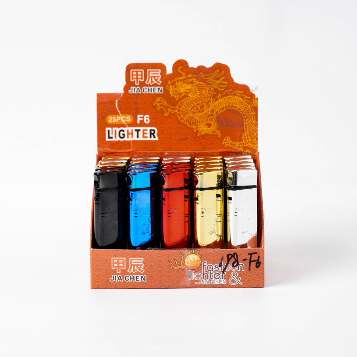 Isqueiro de retrato em relevo com caixa de metal multicolor