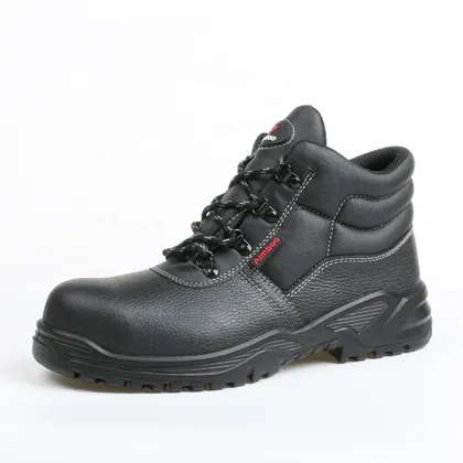FT1013 Men's Safety Work Shoes: Metal Toe Cap Woodland Leather Work Boots