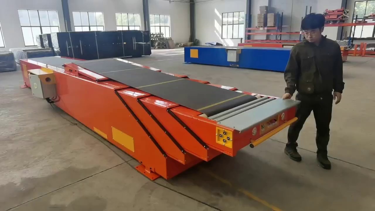 3 Section 12 Meters Fixed Telescopic Belt Conveyor