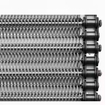 Food Grade Stainless Steel Woven Flex Belt Conveyor Mesh Screw Chain Spiral Conveyor Belt