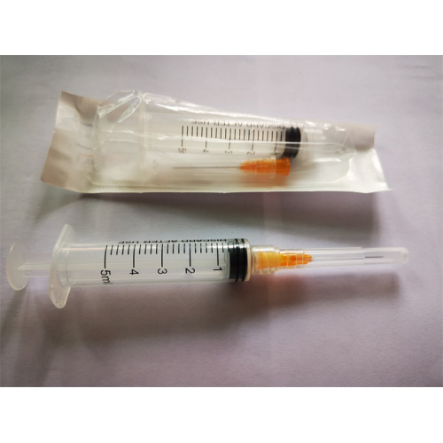 Luer lock syringe with needle 5cc