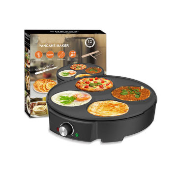 Mesin pancake listrik berlapis non-stick multi-fungsi untuk sarapan rumah