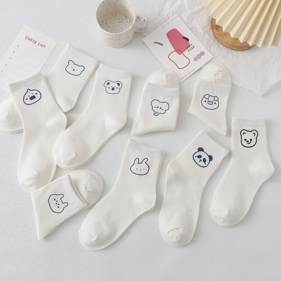 Komportableng Hayop-Embroidered Socks para sa Mga Bata at Matanda