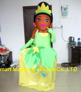 Popular princess tiana mascot costume