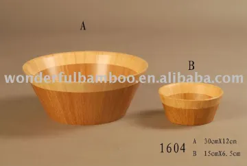 Bamboo fashionable salad bowl, unique fruit bowl