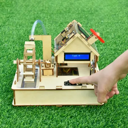 Keyestudio DIY Smart Eco-Friendly Wooden House Kit STEM Education Smart Home Learning Starter Kit for Arduino