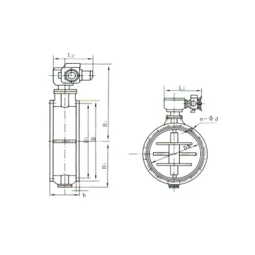 hydraulic Ceramic wear-resistant dust gas butterfly valve