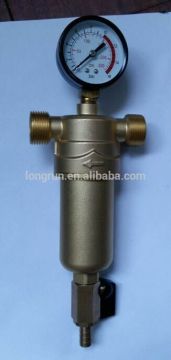 brass prefilter with self-cleaning function