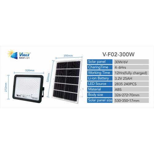 300W new style solar flood light outdoor