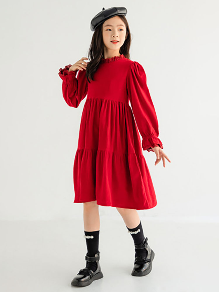 Red Girls Casual Dress