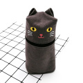 Three-dimenssional cute cat canvas pencil case