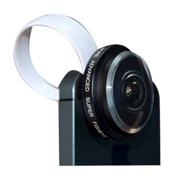 Advanced fish-eye lens for mobile phones