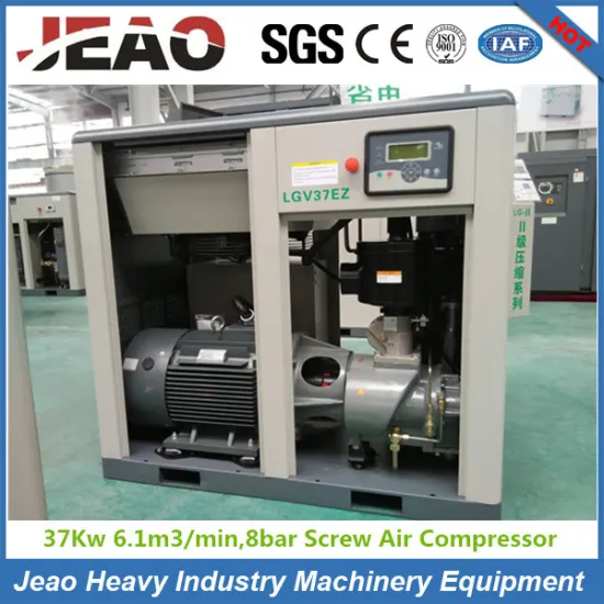 6.1m3/Min, 8bar 37kw Variable Frequency Screw Air Compressor