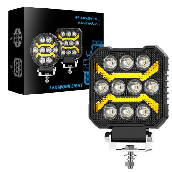 17W 10LED Work Light Pod Lighting for 12V/24V Trucks, Cars, SUVs, ATV, UTV, DRL
