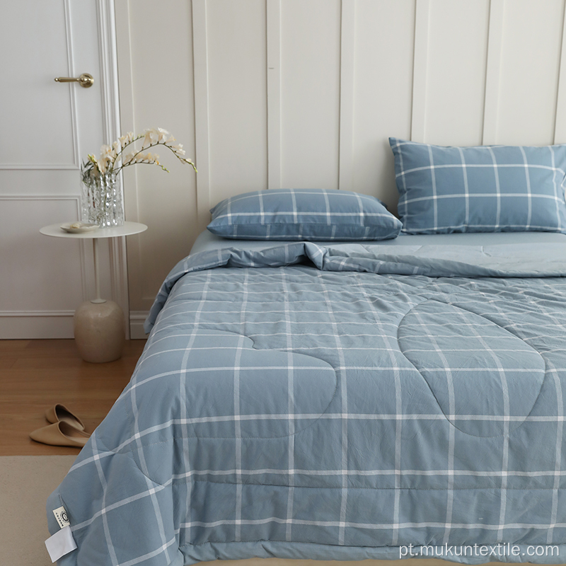 Capa de colcha de bordado 100% algodão 4 pcs conjuntos de cama
