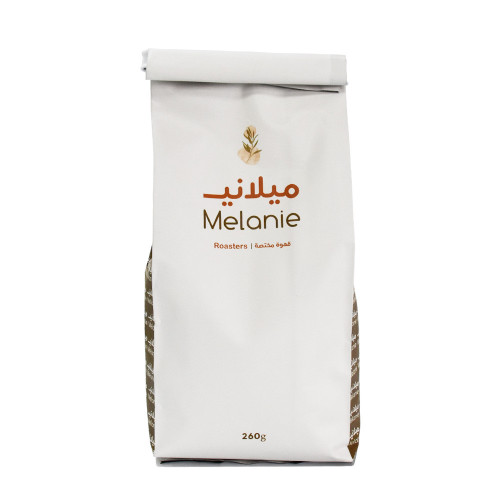 250g Plastic foil coffee bag with tin tie