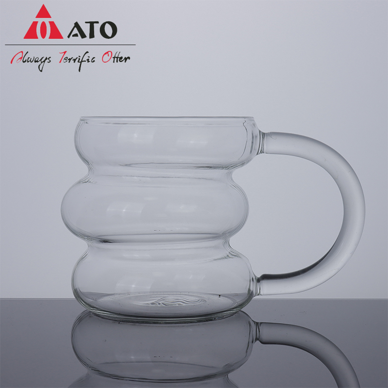 Unregelmäßige Gläser raupelförmige Ripple -Gla -Tassen