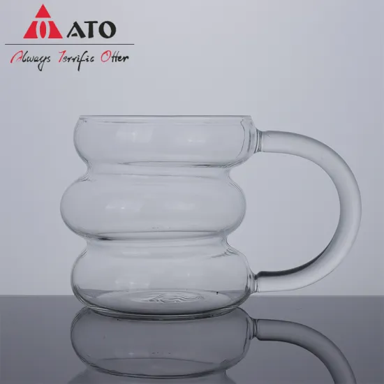 Irregular Glasses Caterpillar Shaped Ripple Glass Cups