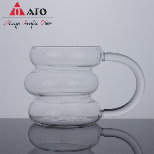 Irregular Glasses Caterpillar Shaped Ripple Glass Cups