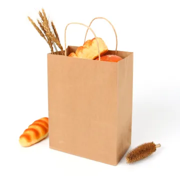 Cheap kraft brown shopping paper bags