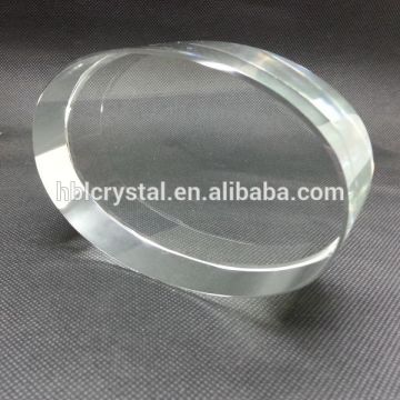 Fashion oval shape blank crystal paperweight for laser engraving