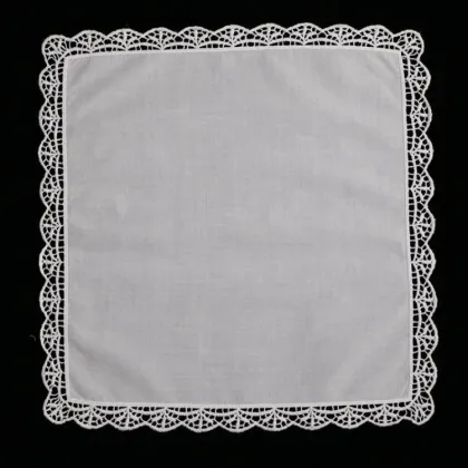 White Embroidery Lace Handkerchief