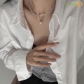 Exquisite Fashion Double Layered Necklace with pearl
