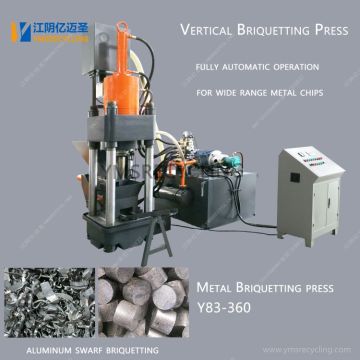 Metal Briquetting Press para chips de aluminio