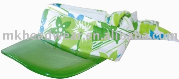 fashion sun visor with trannsparent PVC peak