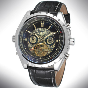 3Atm Waterproof Stainless Steel Leather Watch