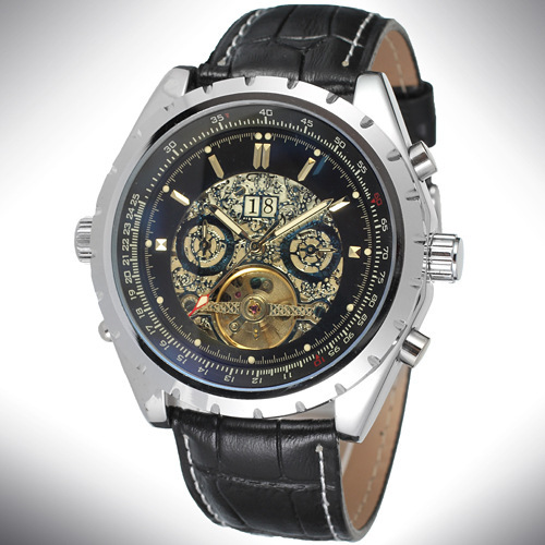 3Atm Waterproof Stainless Steel Leather Watch