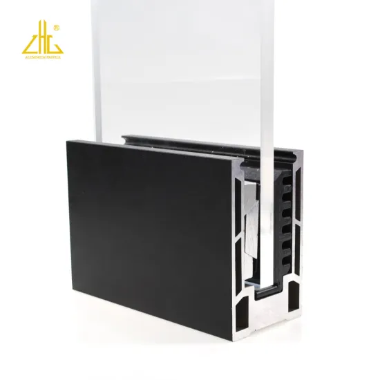 Slotted Aluminium U-Channel for Glass Railing with Accessories