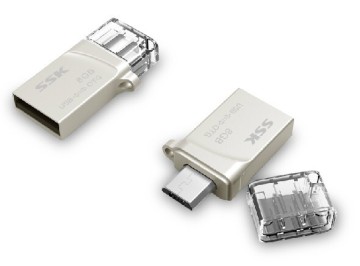 Double Interface Metal Mini USB OTG Individuality Creative USB Stick