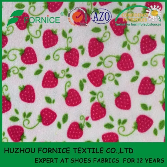 super soft velboa printed short pile fabric