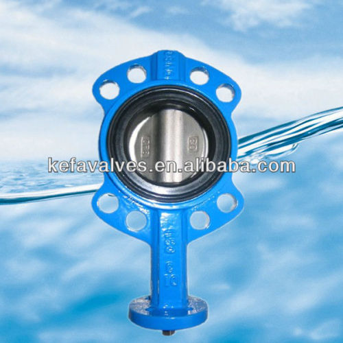 Pinless wafer type butterfly valve replaceable seat
