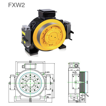 Permagnet Magnet Synchronous Gearless Traction Machine Fxw2 (630\1000kg)