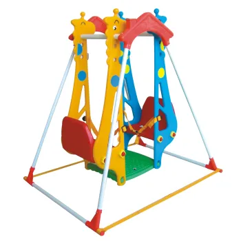 Two-Seater Plastic Giraffe Swing with Safety Belt